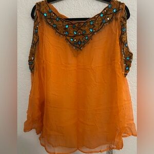 216. Nikka New York - Sheer long sleeve blouse.